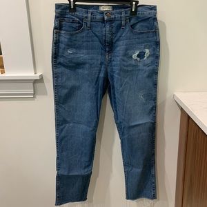 Madewell stovepipe jeans, holburn wash, sz 32